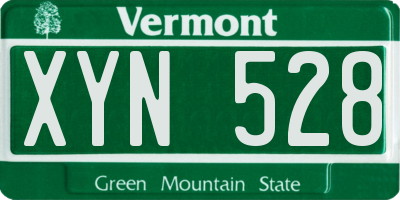 VT license plate XYN528