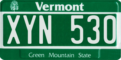 VT license plate XYN530
