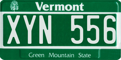 VT license plate XYN556