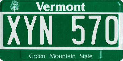 VT license plate XYN570