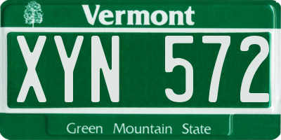 VT license plate XYN572
