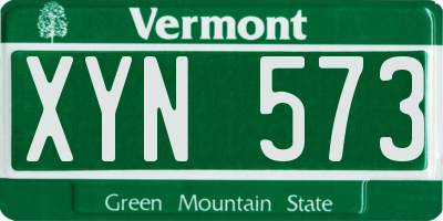 VT license plate XYN573