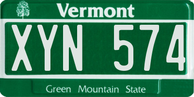 VT license plate XYN574