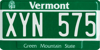VT license plate XYN575