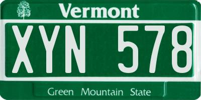 VT license plate XYN578