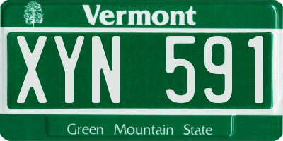 VT license plate XYN591