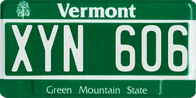 VT license plate XYN606