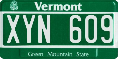 VT license plate XYN609