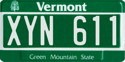 VT license plate XYN611