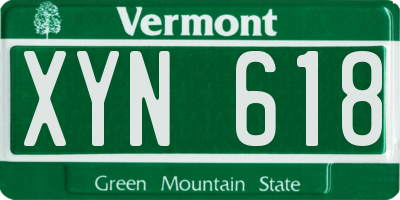 VT license plate XYN618