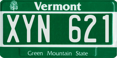 VT license plate XYN621