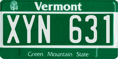 VT license plate XYN631