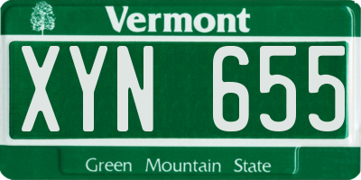 VT license plate XYN655