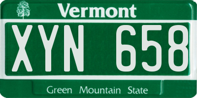 VT license plate XYN658