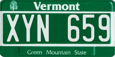 VT license plate XYN659