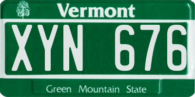 VT license plate XYN676
