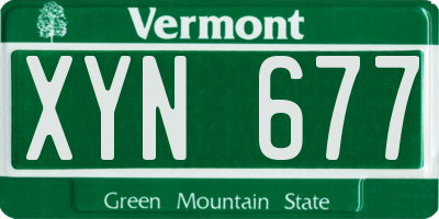VT license plate XYN677