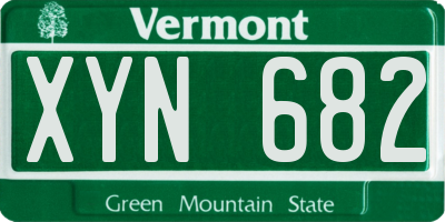 VT license plate XYN682