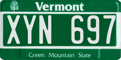 VT license plate XYN697