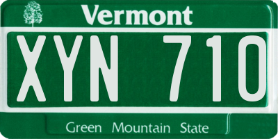 VT license plate XYN710