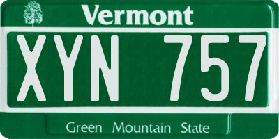 VT license plate XYN757