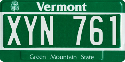 VT license plate XYN761