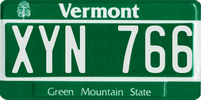VT license plate XYN766