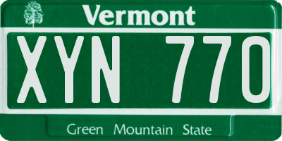VT license plate XYN770