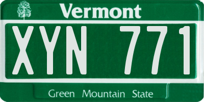 VT license plate XYN771