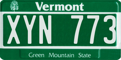 VT license plate XYN773