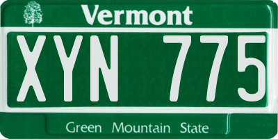 VT license plate XYN775