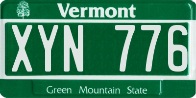 VT license plate XYN776