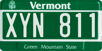VT license plate XYN811