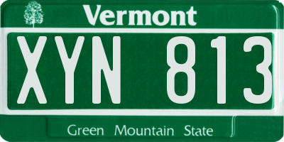 VT license plate XYN813