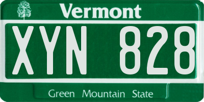VT license plate XYN828