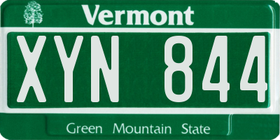 VT license plate XYN844