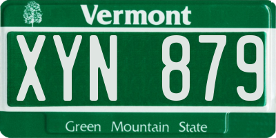 VT license plate XYN879