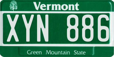VT license plate XYN886