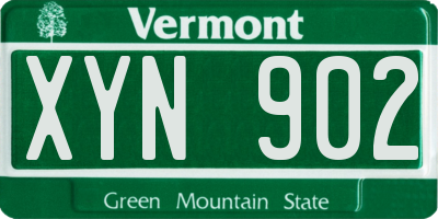 VT license plate XYN902