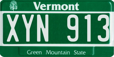 VT license plate XYN913