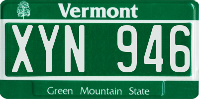 VT license plate XYN946