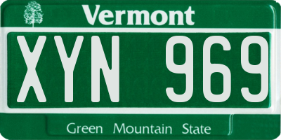 VT license plate XYN969