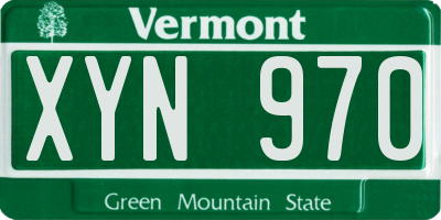 VT license plate XYN970