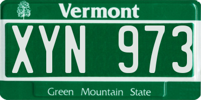 VT license plate XYN973