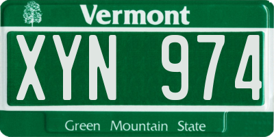 VT license plate XYN974