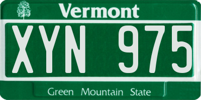 VT license plate XYN975