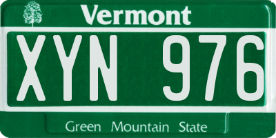 VT license plate XYN976