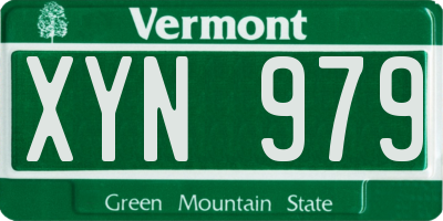 VT license plate XYN979