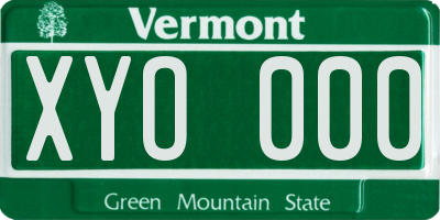 VT license plate XYO000