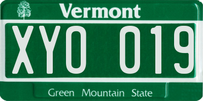 VT license plate XYO019